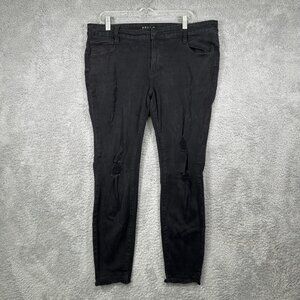 Boutique‎ Jeans Womens Denim Stretch Black Plus Size Jean Size 16W